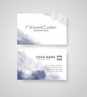 Abstract splashed watercolor business card vector