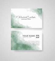 Abstract splashed watercolor business card vector