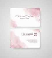 Abstract splashed watercolor business card vector