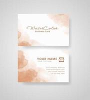 Abstract splashed watercolor business card vector