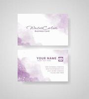 Abstract splashed watercolor business card vector