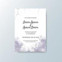 Wedding invitation with abstract watercolor background vector