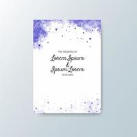 Wedding invitation with abstract watercolor background vector