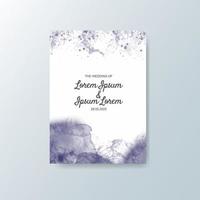 Wedding invitation with abstract watercolor background vector