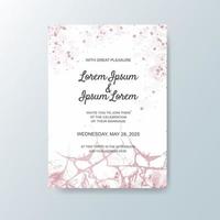 Wedding invitation with abstract watercolor background vector