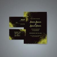 Wedding invitation with abstract watercolor background vector