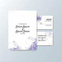 Wedding invitation with abstract watercolor background vector