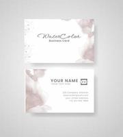 Abstract splashed watercolor business card vector