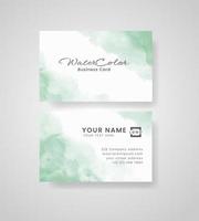Abstract splashed watercolor business card vector