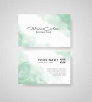 Abstract splashed watercolor business card vector