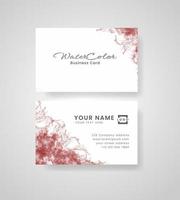 Abstract splashed watercolor business card vector