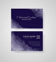 Abstract splashed watercolor business card vector