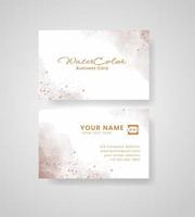 Abstract splashed watercolor business card vector