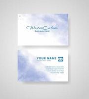 Abstract splashed watercolor business card vector