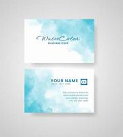 Abstract splashed watercolor business card vector