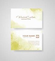 Abstract splashed watercolor business card vector