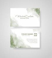 Abstract splashed watercolor business card vector