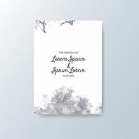 Wedding invitation with abstract watercolor background vector