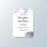 Wedding invitation with abstract watercolor background vector