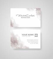 Abstract splashed watercolor business card vector