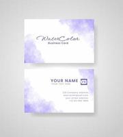 Abstract splashed watercolor business card vector