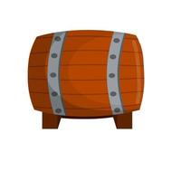 Barrel. Element of village and middle ages. Brewing and winemaking. vector