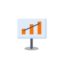 Business diagram. Graph at presentation. vector