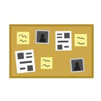 Bulletin board. Documents, messages vector