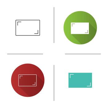 Aspect ratio icon. Screen size. Flat design, linear and color styles. Isolated vector illustrations
