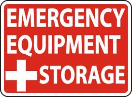 Emergency Equipment Sign on white background vector