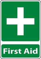 First Aid Station Sign on white background vector