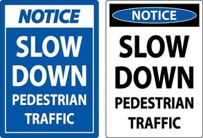 Notice Pedestrian Traffic Sign On White Background vector