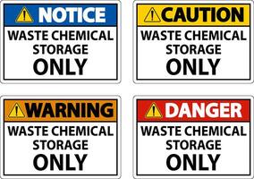 Waste Chemical Storage Only White Background vector