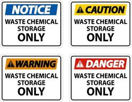 Waste Chemical Storage Only White Background vector