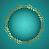 elegant gold frame background vector