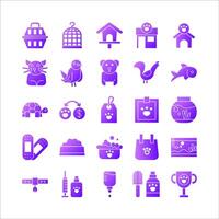 Pet Shop icon set vector gradient for website, mobile app, presentation, social media.