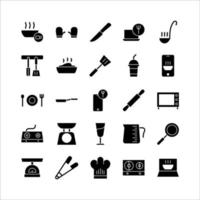 Kitchen icon set vector solid for website, mobile app, presentation, social media.