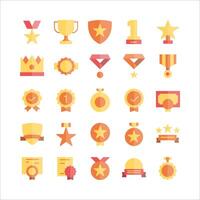 Award icon set vector flat for website, mobile app, presentation, social media.