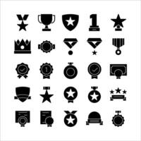 Award icon set vector solid for website, mobile app, presentation, social media.