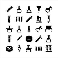 Laboratory icon set vector solid for website, mobile app, presentation, social media.
