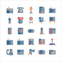 Retro Tech icon set vector flat for website, mobile app, presentation, social media.