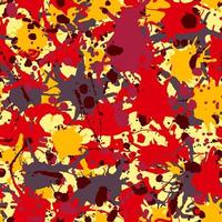 Yellow, red, grey, burgundy camouflage seamless pattern vector