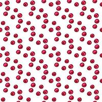 Cranberry on the white vector seamless pattern