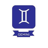 Gemini Zodiac Icon. Editable Gemini Zodiac Icons vector