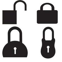 Padlock Icons, Multiple Miscellaneous Padlock Icons vector