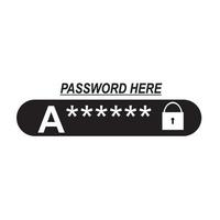 Password icon, a password icon with added password here on top vector