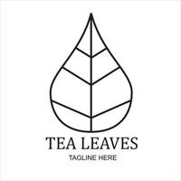 Te leaves icon, flat, simple and Colorless vector