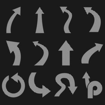 Ilustración de vector de rayas de flechas