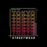 diseño de escritura tokyo streetwear, adecuado para serigrafía de camisetas, ropa, chaquetas y otros vector