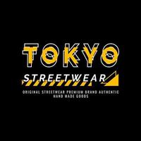 diseño de escritura tokyo streetwear, adecuado para serigrafía de camisetas, ropa, chaquetas y otros vector